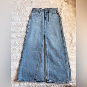 Levi's Premium Light Blue A-Line Denim Skirt